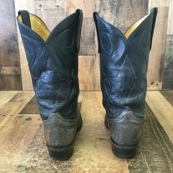 Tony Lama Vintage Gold Label Firefighter Theme Cowboy Boots Mens 9 E main image 8